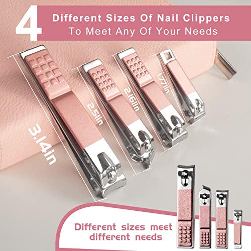 Manicure Set 30 in 1 Nail Clipper set, REDFLOW nail clippers, fingernail & toenail clippers, Manicure Tools, pedicure tools, Suitable for Travel Manicure Kit, Nail Set Kit With Everything Profe