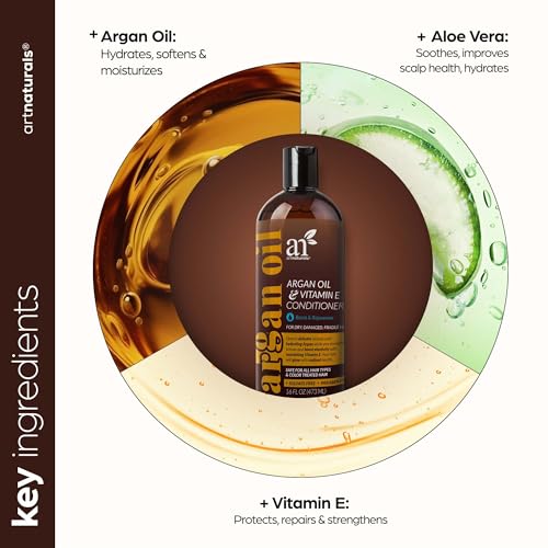 artnaturals Argan Hair Growth Conditioner - (16 Fl Oz / 473ml) - Sulfate Free - Treatment for Hair Loss, Thinning & Regrowth - Men & Women - Infused with Biotin, Argan Oil, Keratin, Caffeine