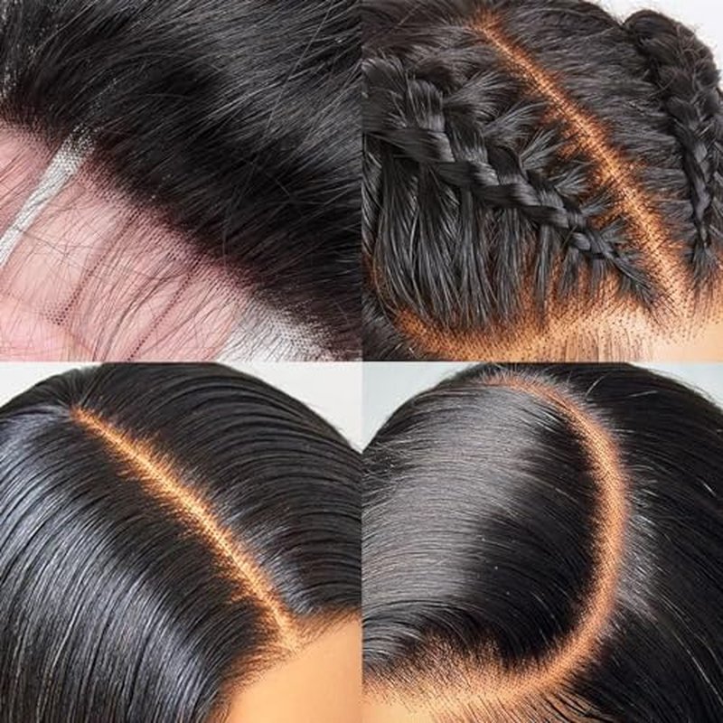 30 inch Lace Front Wig Human Hair Pre Plucked 13x6 Body Wave HD Lace Front Wigs Human Hair for Women 180% Density Glueless Brazilian Virgin Human Hair Wig with Baby Hair Natural Black