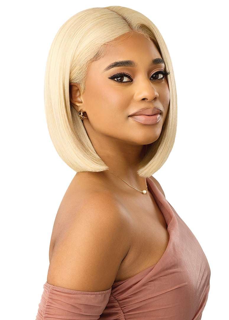 Outre Lace Front Wig - Perfect Hair Line - Swoop Series Y-Part 203 (OFF BLACK 1B)