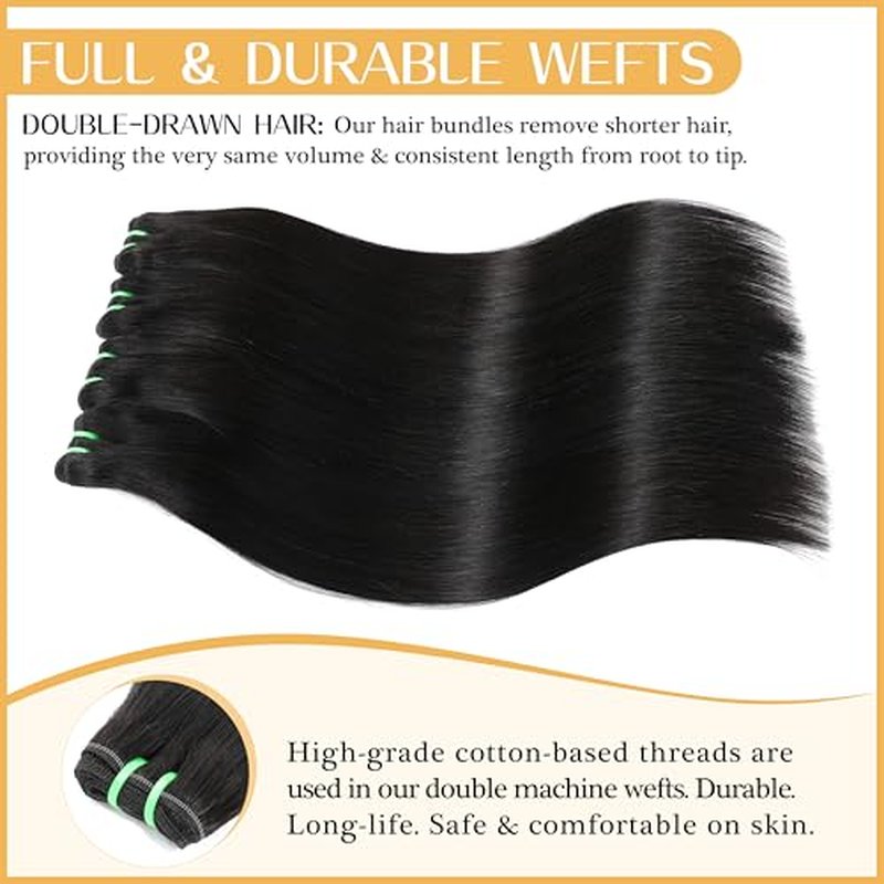 Raw Vietnamese Human Hair 20 Inch Straight Sew In Thick Bundles Unprocessed Raw Vietnamese 100% Real Virgin Human Hair Bundles Quick Weave Single Bundle for Black Women