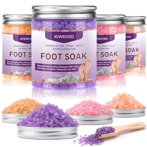 Tea Tree Oil Foot Soak Stubborn Foot Odor, Athletes Lavender Foot Soak with Pure Epsom Salt Soak Pedicure Salt Athletes Foot & Stubborn Foot Bath Salt Softens Calluses & Soothes Foot Care spa¡¦