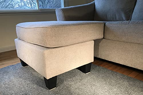 Shepherd Hardware 3949 2-Inch Adhesive, Square, Slide Glide Furniture Sliders, 4-Pack,Beige