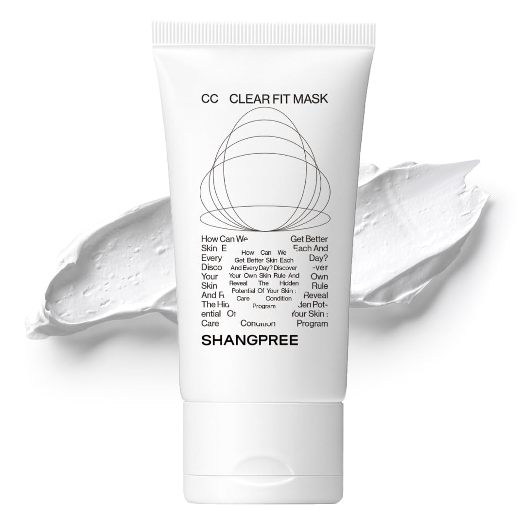 SHANGPREE CC Clear Fit Mask, Moisture Cream Clay Mask, 61.79% Fermented Minerals, Purifies Pores and Sebum, Smooths Texture, For Dull Skin, 70g / 2.46 oz.