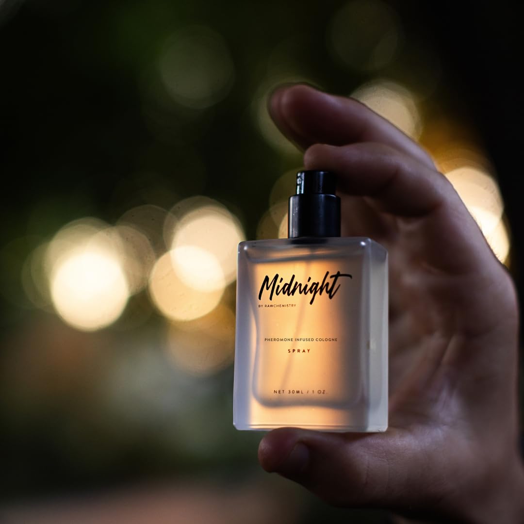 RawChemistry Midnight Cologne for Men - Pheromone Infused Fragrance | Long-Lasting Scent