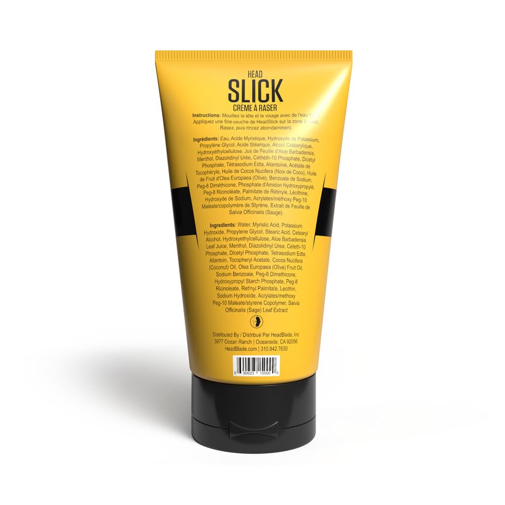 HeadBlade HeadSlick Men's Head & Skull Shaving Cream | No more Nick, Cuts, or Razor Burns | 5 oz (3 Pack)