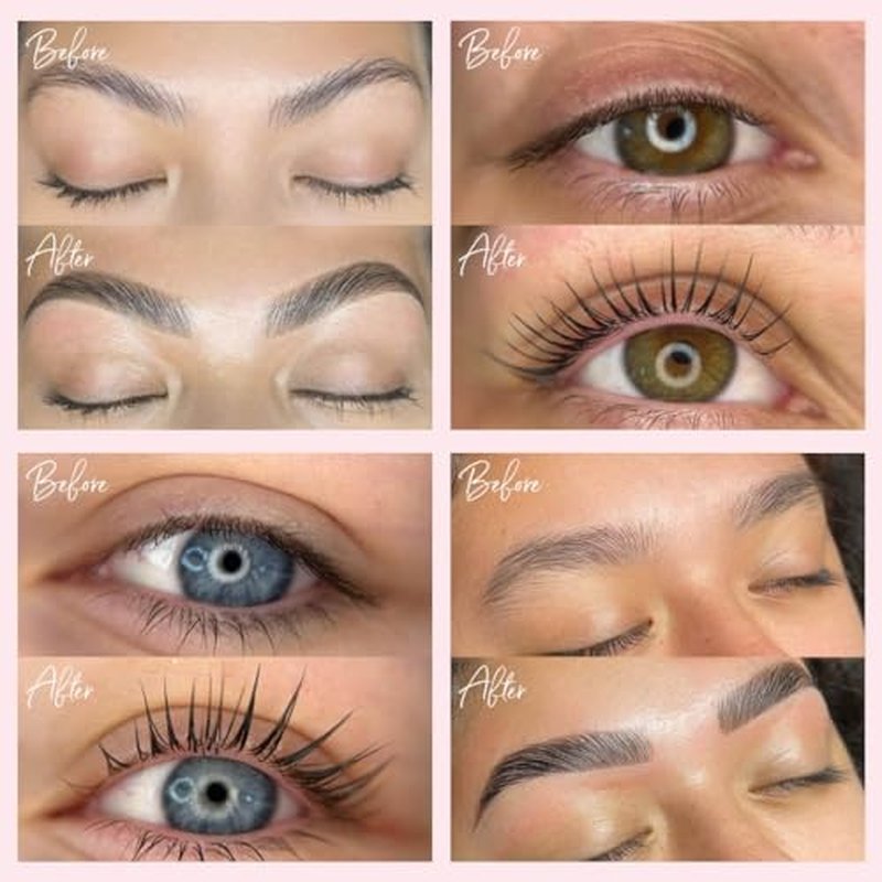 One V Salon Brow Lamination and Lash Lift Professional Kit ? Instant Lift for Lashes & Brows ? Vegan, Long-Lasting, Complete Lash and Brow Lift Kit with Sachets, Tools, and Glue Balm