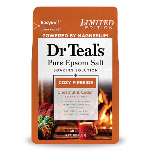Dr Teal's Epsom Salt Magnesium Soak, Cozy Fireside, 3 lbs