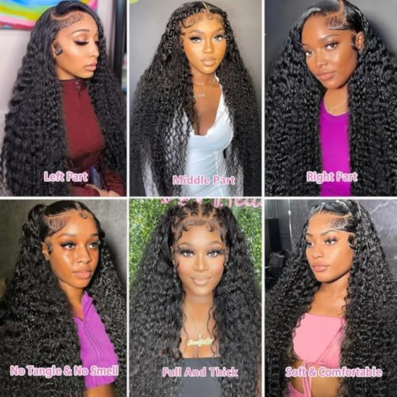 13x6 Lace Frontal Wigs Human Hair Water Wave 24 Inch Hd Transparent Lace Front Wigs Human Hair Water Wave Pre Plucked With Baby Hair Wet And Wavy 200 Density Natural Color