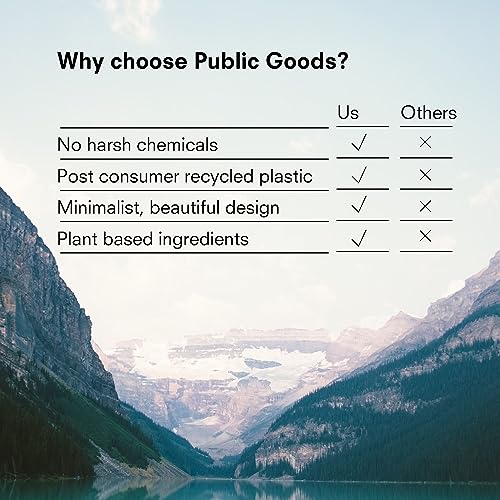 Public Goods Shower Essentials for Men and Women | Natural Shampoo, Conditioner & Body Wash | Made with Organic Essential Oils | Sulfate & Paraben Free | Vegan Friendly | 12 Fl Oz Bottles