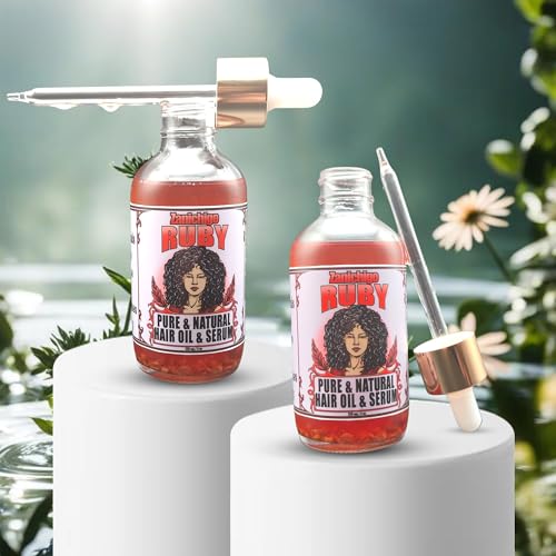 Ruby Hair Oil ? Fenugreek Strengthening Serum for Dry, Damaged, Frizzy & Coarse Hair | Anti-Hair Fall | Anti-Hair Loss Hair Growth Oil Treatment | All-Natural | 4 Ounce