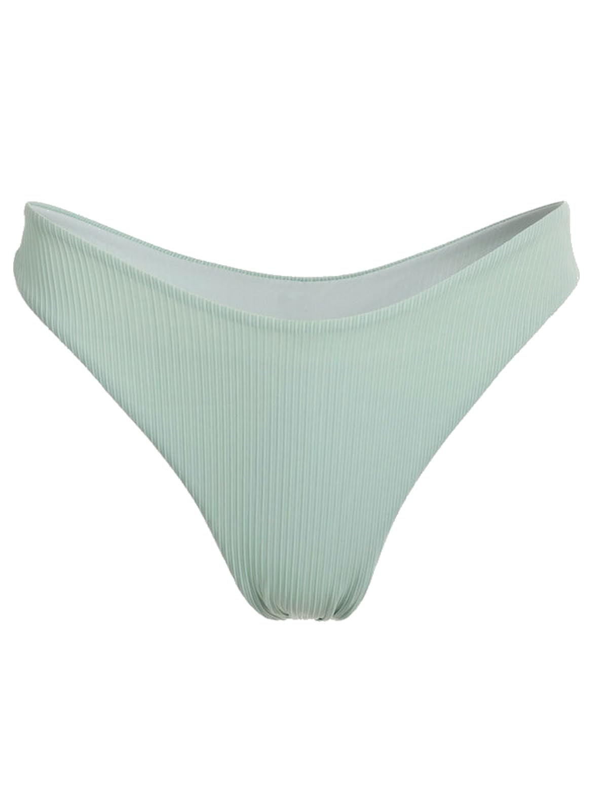 BERLOOK Women's Cyan Solid Low Waisted Bikini Bottom