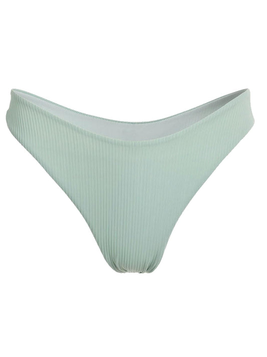 BERLOOK Women's Cyan Solid Low Waisted Bikini Bottom