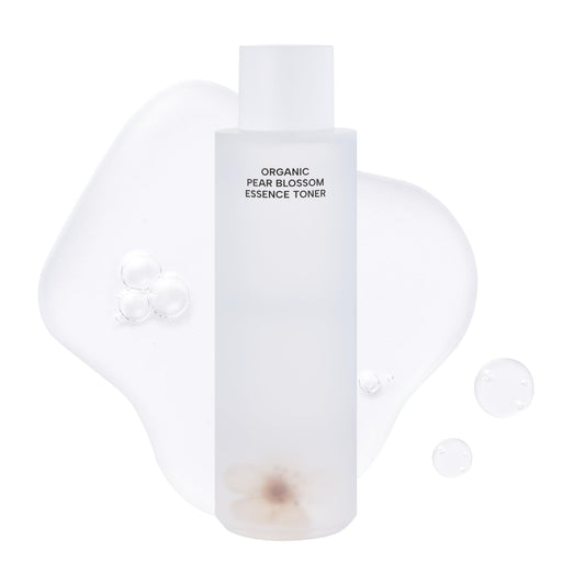 Whamisa Organic Pear Blossom Essence Toner, Fermented Ingredient Formula for Radiant Skin, Facial Toner, Revitalizing, Hydrating, Moisturizing, Korean Skin Care (160ml)