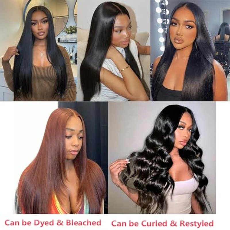 10A Straight Hair Bundles Brazilian 22 24 26 Inch 100% Unprocessed Virgin Hair Straight Weave Bundles Human Hair 3 Bundles Deals for Woman