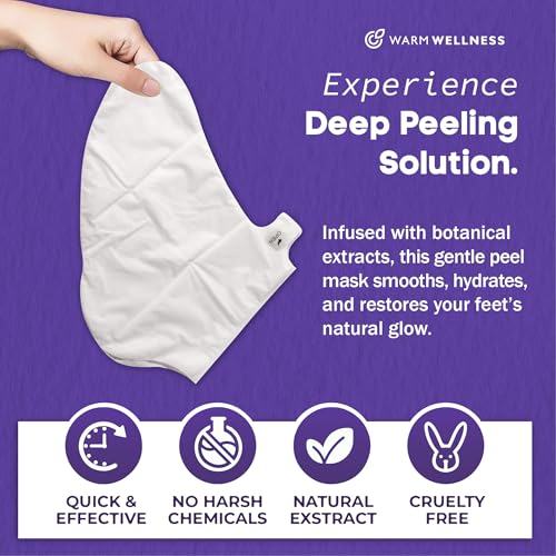Foot Peeling Mask ? Lavender Exfoliating Treatment Booties for Callus Removal & Renewal of Dry, Cracked Feet ? Dermatologist-Inspired Moisturizing Spa Therapy for Men & Women (Lavender 2 Pairs)