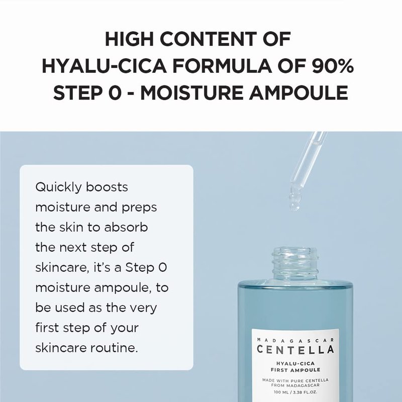 SKIN1004 Hyalu-CICA First Ampoule 3.38 fl. oz, 100ml, Soothing Hydration Dry Skin