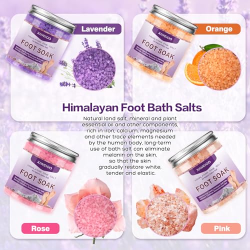 Tea Tree Oil Foot Soak Stubborn Foot Odor, Athletes Lavender Foot Soak with Pure Epsom Salt Soak Pedicure Salt Athletes Foot & Stubborn Foot Bath Salt Softens Calluses & Soothes Foot Care spa¡¦