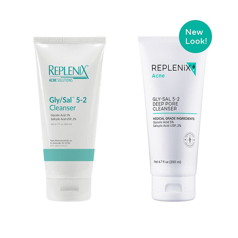 Replenix Gly-Sal Deep Pore Facial Cleanser - Medical-Grade 5% Glycolic & 2% Salicylic Acid | Oil-Free Acne Face Wash (6.7 fl. oz)