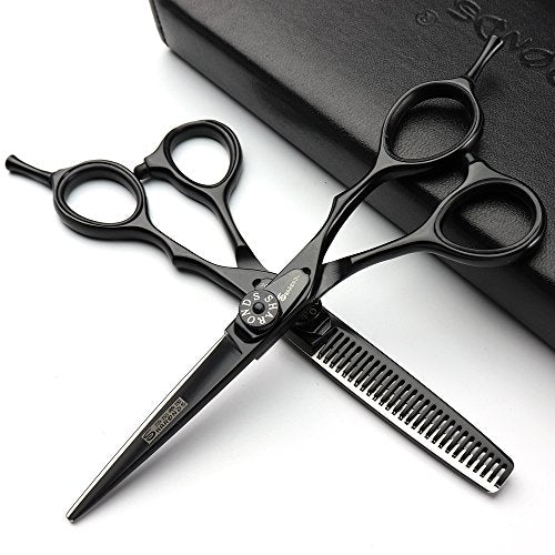 5/5.5/6 Professional Barber Set, with sharp blades that are easy to trim, suitable for hairdressers and hair salons (6-inch -2pc-D)