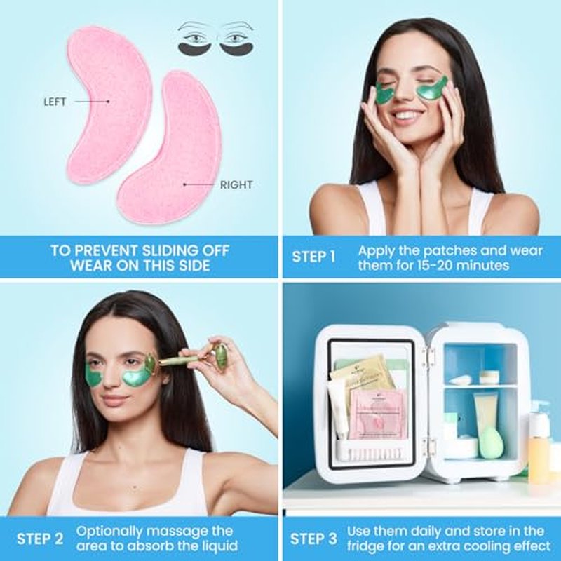 PLANTIFIQUE Superfood Under Eye Patches ? 12 Pairs with Hyaluronic Acid for Dark Circles & Puffy Eyes ? Anti-Aging Skincare Gel Mask, Gift for Women & Men