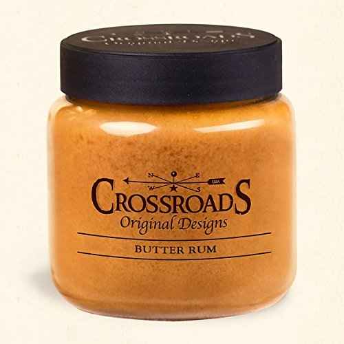 Crossroads Butter Rum Candle, 16 Oz, Paraffin Wax, Premium Fragrance for Home Decoration