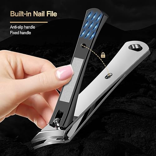 FERYES Ingrown Nail Clipper - Slant Curved Blade Nail Clipper for Thick Toenails and Ingrown Nails, Podiatrist Toenail Clippers for Seniors and Men