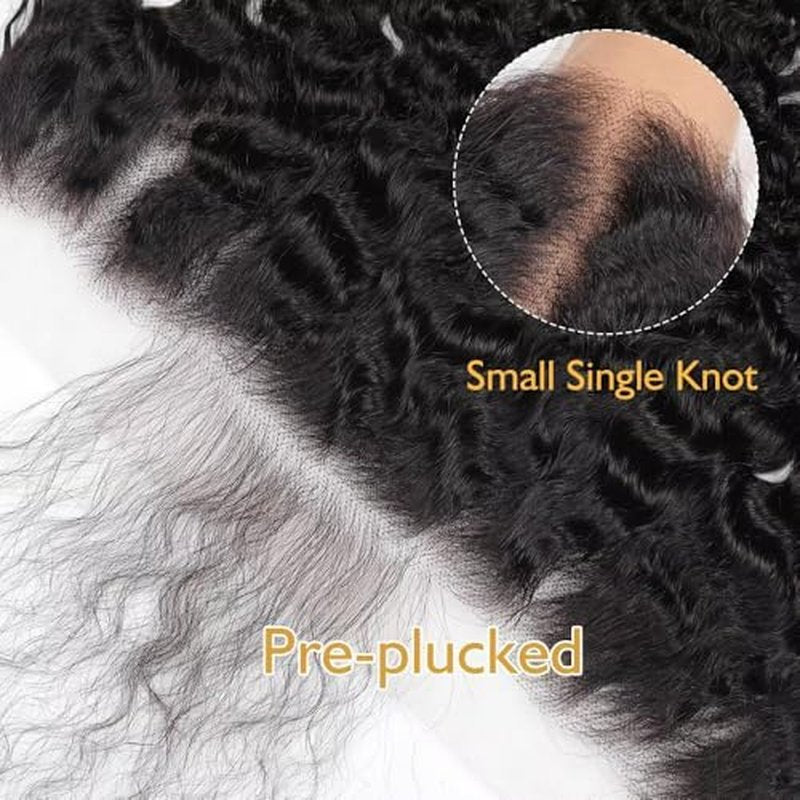 5x5 Burmese Curly Clousre Human Hair Hd Lace Closure 0.10 mm Invisible Ultra-Thin 5x5 Hd Lace Single Knot Pre Plucked 12a Brazilian Raw Human Hair Extensions Nature Black 16 Inches