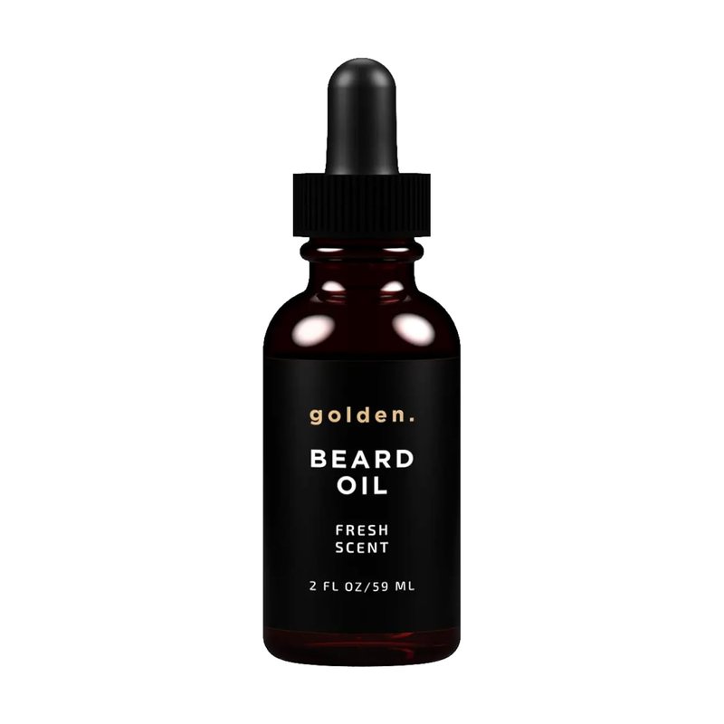 Golden Grooming Beard Oil - Natural Conditioner with Sweet Almond & Argan Oil | Hydrating Softener, 2oz