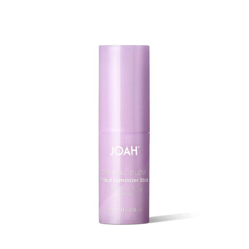JOAH Crystal Glow Tinted Luminizer Stick, Multitasking Korean Makeup Highlighter and Bronzer Stick, Customizable Formula for a Natural Glow, Peptide Infused, Medium with Warm Undertones