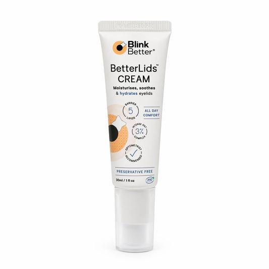 BlinkBetter BetterLids Restore Eyelid Cream – Barrier Support to Hydrate, Soothe & Moisturise Dry, Itchy, Red & Sensitive Eyelids – Lightweight Daily Formula with 3% Oat & Ceramides, 1 fl oz
