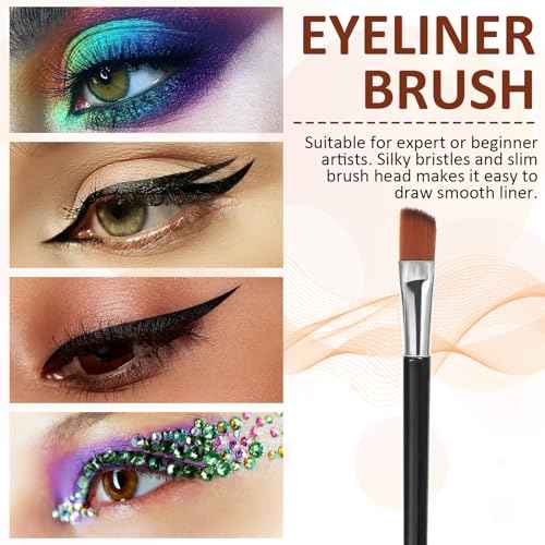 200 PCS Brow Tint Brush Multi Function Eyebrow Brush Cosmetic Brow Brushes for Eyebrows Portable Angled Eyebrow Brush Professional Brow Tint Brush Beauticians Supplies (Black)