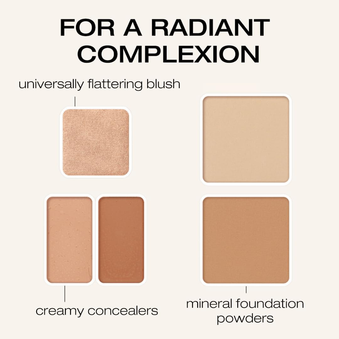 Woosh Beauty Fold Out Complexion | Travel Makeup Palette, Cream & Powder, 6 Shades