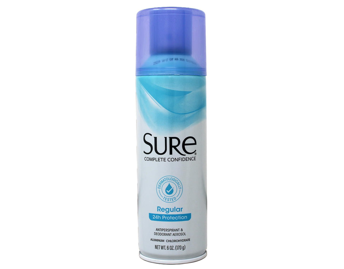 Sure Regular Scent Aerosol Antiperspirant and Deodorant - 24-Hour Protection for Men and Women - Fast Drying Spray Deodorant - 6 oz, Pack of 3