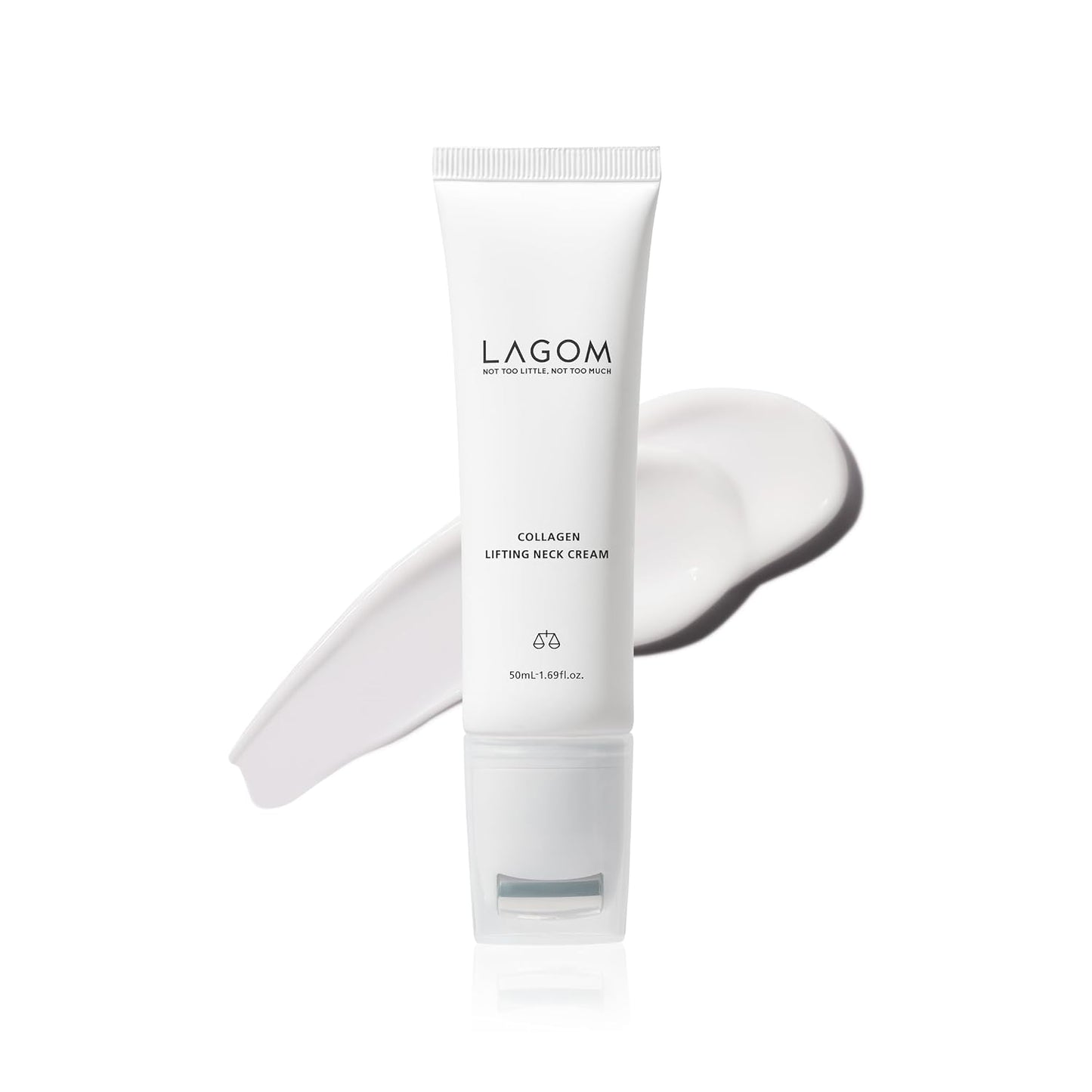 Collagen Lifting Neck Cream - Korean Skincare with Massage Roller for Jawline & Face | 1.69 Fl Oz