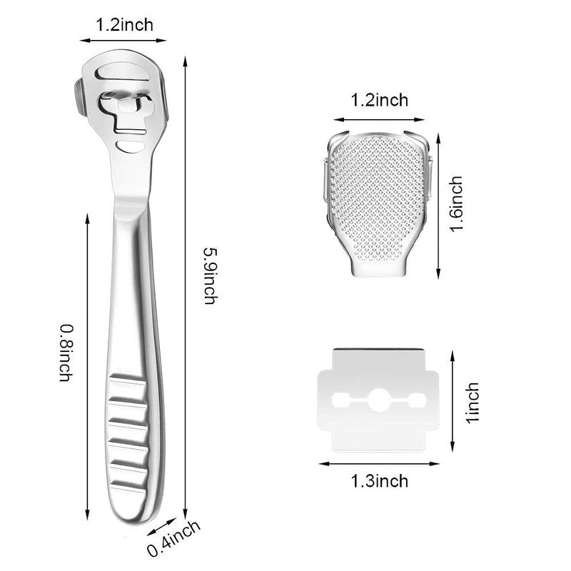 Codream Pedicure Callus Shaver Foot File Care Hard Skin Remover Callus Shaver Sets with Case, Foot File Heads & 10 Replacement Blade