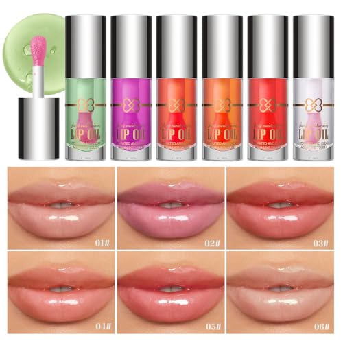 Hydrating Lip Oil, Nourishing Lip Lacquer with Non-Sticky Formula, Color Changing, 0.35 Ounce (2#, 1 Count (Pack of 1))