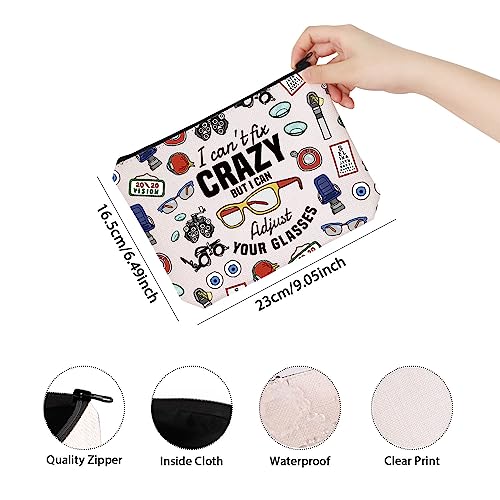 TSOTMO Dispensing Opticians Gift Optometry Gift Eyeglasses Makeup Bag Knowledge Lovers Gifts (YOUR GLASSES)