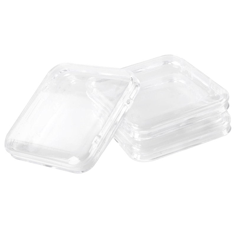 JAPCHET 24 PCS 3.3 Inch Press on Nail Organizer, Clear Storage Box with 2 Big Storage Box for Nails Display Home Salon