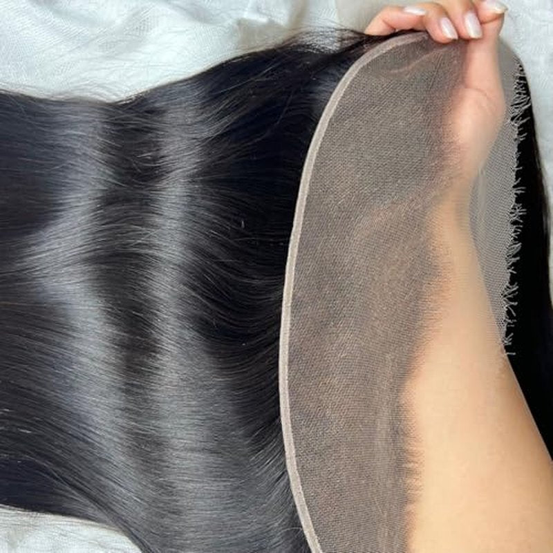 MEODI 13x4 Skinlike HD Lace Frontal Only, Bleached Small Knot Pre-plucked Natural Hairline Straight Human Hair 12 Inch