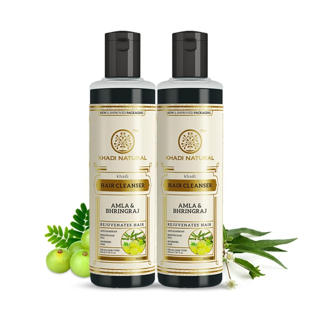 Amla Bhringraj Herbal Shampoo - Natural Hair Care | 210ml (Pack of 2)