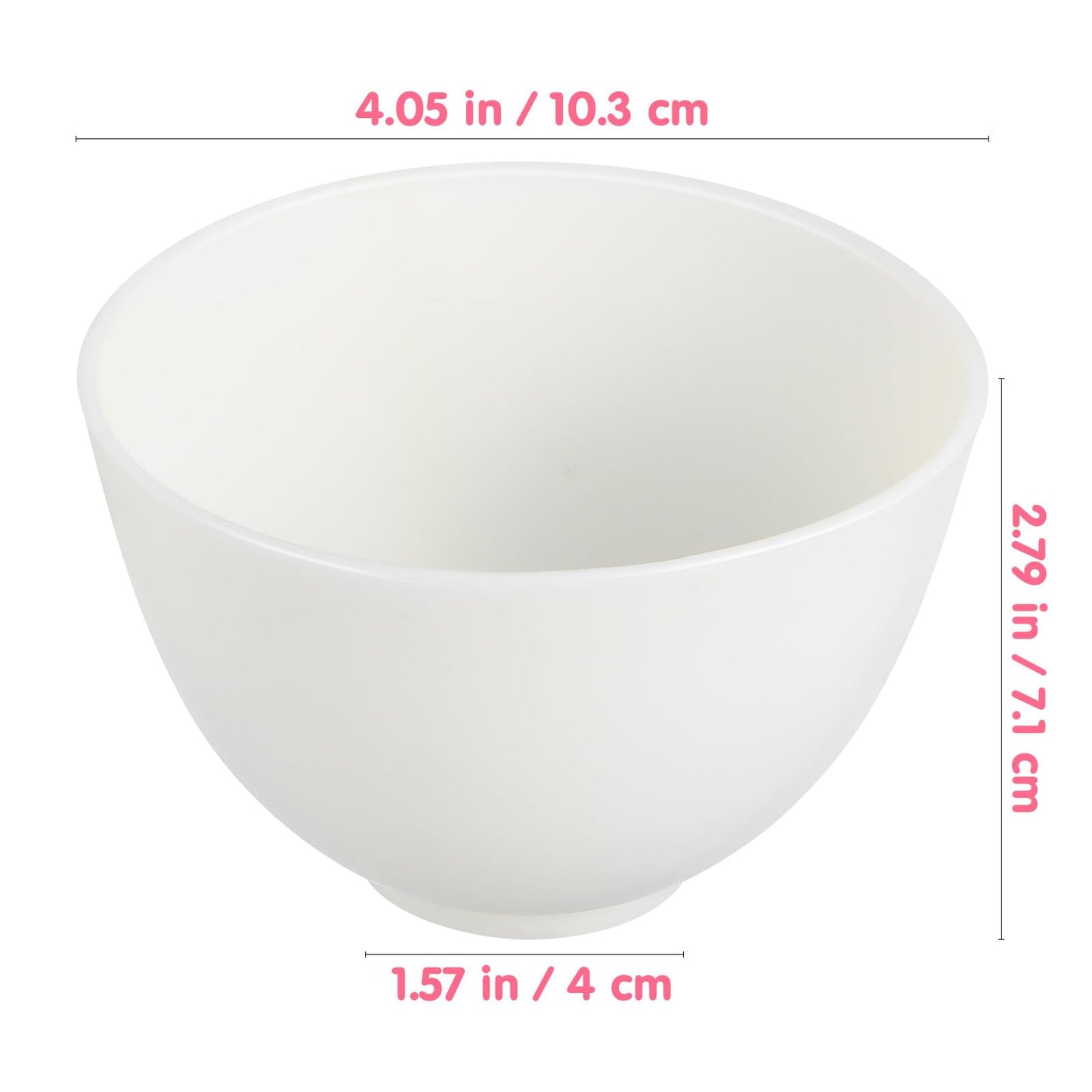 minkissy 5PCS DIY Face Mask Mixing Bowl Silicone Mask Bowl Silicone Facial Mask Mixing Bowl Cosmetic Mud Stirring Bowl Silicone Bowl Cosmetic Beauty Tool for Home Salon White