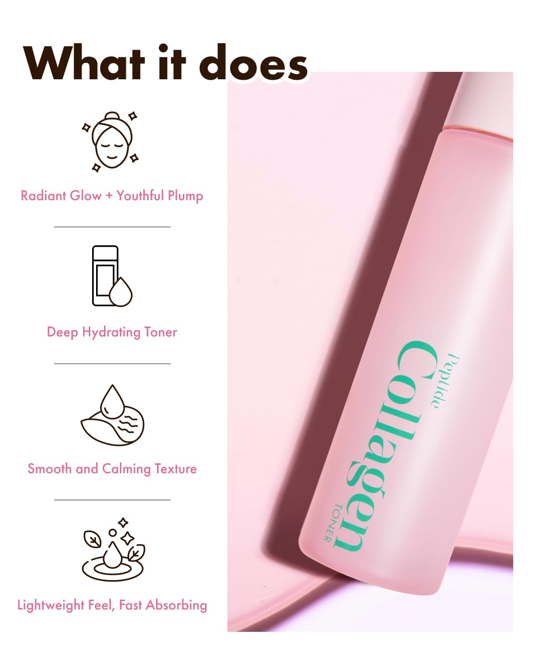 It's Skin Peptide Collagen Toner 5.07 Fl Oz | Moisturizing Toner with Organic Collagen Peptides | Hydrating Toner for Sensitive Skin | Organic Skin Care & Face Brightening Toner | K Beauty Toner