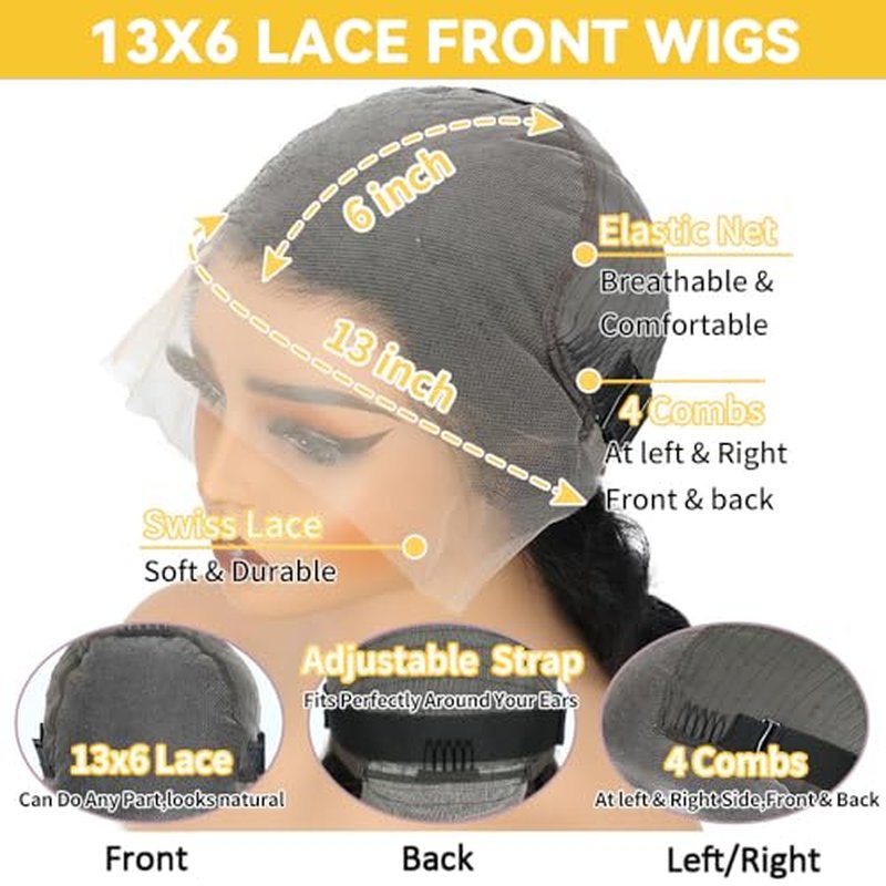 Deep Wave Lace Front Wigs Human Hair for Women 24 Inch Hd Lace Frontal Wig 13x6 Deep Curly Wig Human Hair Lace Front Wigs Pre Plucked 180 Density Natural Color