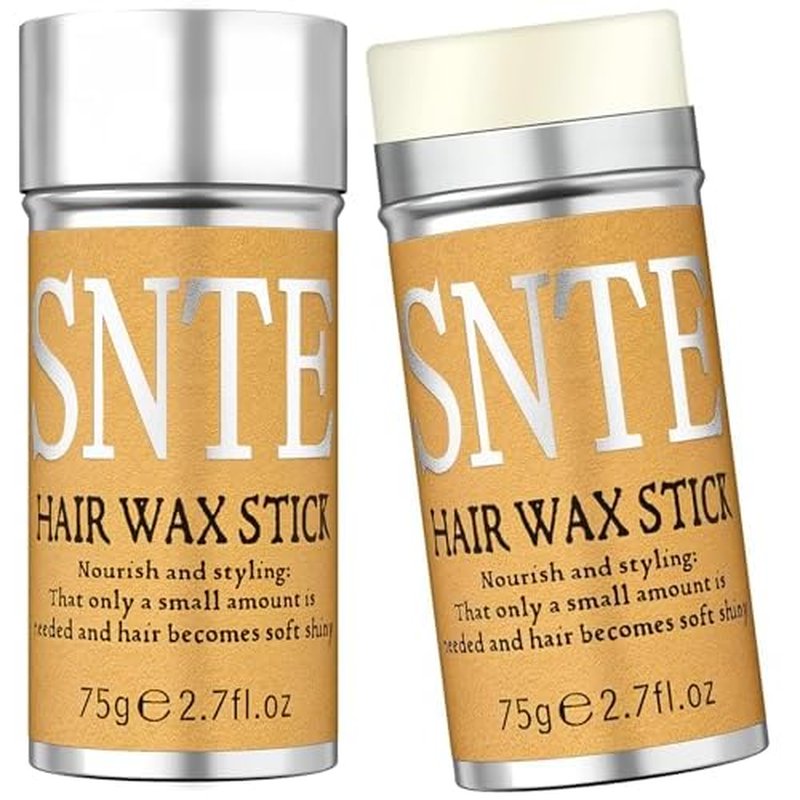 Samnyte Hair Wax Stick, 2PCS Wax Stick for Hair Slick Stick, Hair Wax Stick for Flyaways Hair Gel Stick Non-greasy Styling Cream for Fly Away & Frizz Hair