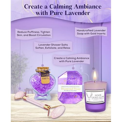 Gifts for Women, Birthday Gifts for Women, Valentine's Day Gift, Birthday Gifts, Lavender Spa Gift Set, Valentines Gifts, Gifts for Girlfriend, Wife Gifts,