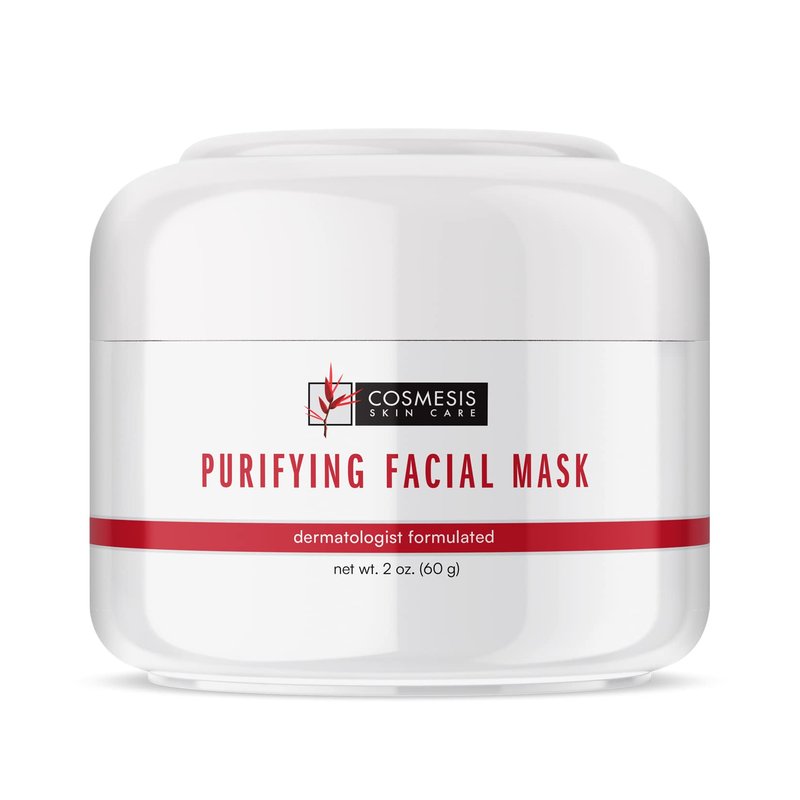 Purifying Facial Mask - Detox & Soothe Skin with Zinc, Sulfur, Camphor Infused Formula for Clear Complexion - 2oz