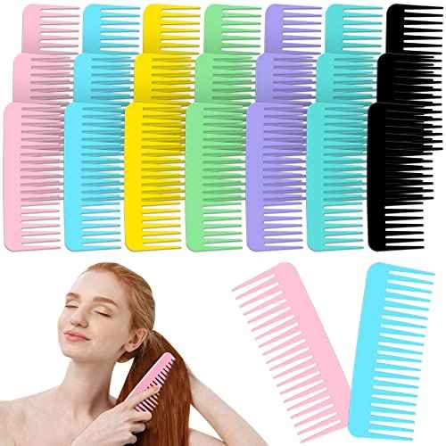 Meanplan 21 Pcs Operation Christmas Bulk Items Large Wide Tooth Comb Bulk for Curly Wet Hair Long Tooth Detangler Comb Christmas Charity Gift No Handle Styling for Women Men