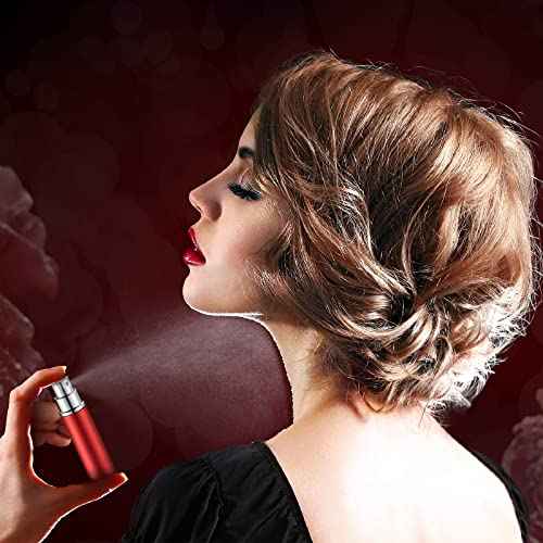 Zonon 56 Pieces Refillable Perfume Atomizer Mini Refillable Spray Perfume Bottle Portable with 56 Pieces Refill Pump Dispenser Pump Transfer Tool for Outgoing(Colorful,5ml)