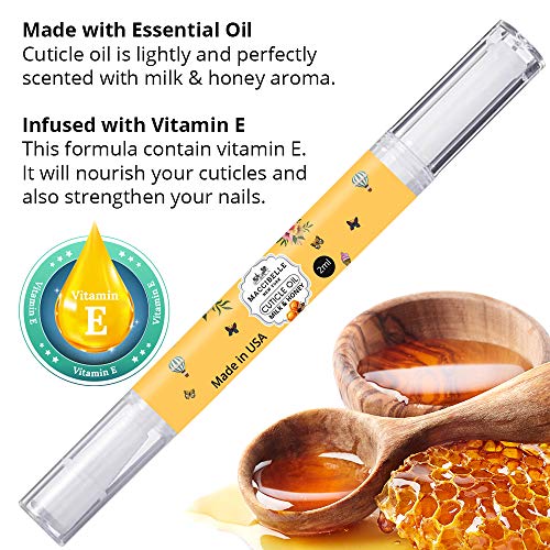 Maccibelle Pure Cuticle & Nail Oil Pen 2ml Heals Dry Cracked Cuticles (Set of 3)